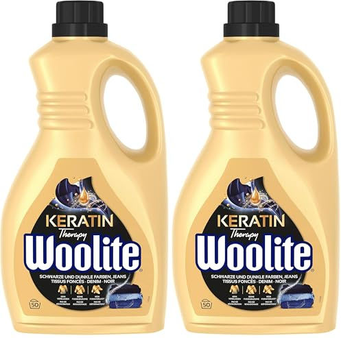 Woolite Black Protection – Feinwaschmittel mit Farbschutz für dunkle & schwarze Wäsche & Jeans – Für 50 Waschladungen – 2er Pack (1 x 3l)