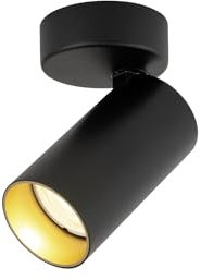 SLV KAMI, Wand- und Deckenaufbauleuchte, 1x max. 10W, GU10, schwarz/gold