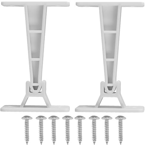 Aussio Türschnäpper für Wohnmobile, Wohnmobile, 2 Stück, Weiß, 7,6 cm, Klemmhalter für Schiebetüren, Türstopper für Wohnwagen, Wohnwagen, Türstopper für Außentür
