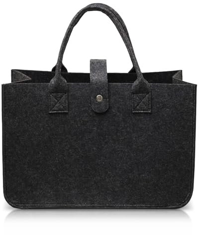 Filztasche Shopper, Multifunktionale Filztasche, Filztasche Einkaufstasche, Shopping-Bag Einkaufskorb, Filzkorb mit Griffen, Aufbewahrungskorb, Tragetasche aus Filz, robuste Einkaufstasche aus Filz