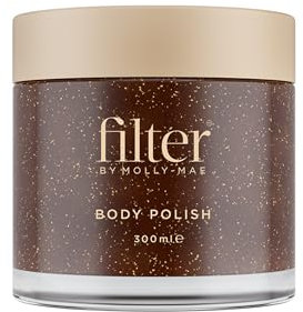Filter by Molly-Mae Body Polish | Moisturising Body Scrub, with Apricot Kernel Oil & Shea Butter | Fake Tan Remover and Pre Tan Applicator | Anti-Inflammatory | Smoothing & Exfoliating | 300ml