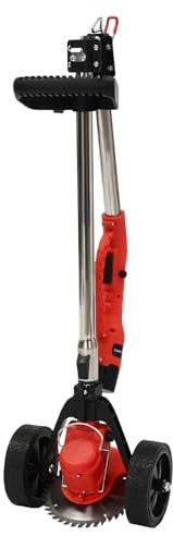 Cordless Grass Trimmer/Edger Cordless Strimmer Grass Trimmer Battery Powered GrassTrimmer Mini-Mower for Lawn Care and Yard Work with 1 Battery and Charger Included, Red