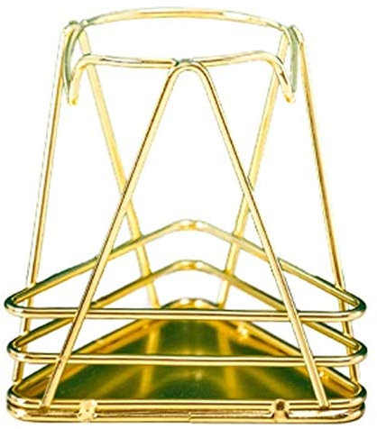 CHFYIJYHM Stifthalter, dreieckig, Eisen, Schreibtisch-Aufbewahrung, Make-up-Pinselhalter, Stiftehalter, Organizer for Büro, Zuhause, Schule, Roségold(Gold)