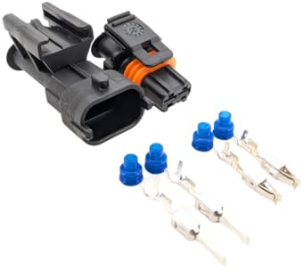 Male & Female Automotive Car Connector Plugs Pair Kit for Bosch (2 PIN)