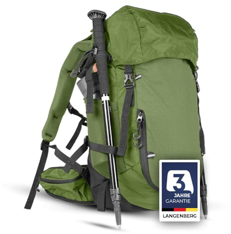 LANGENBERG Peak Wanderrucksack Herren und Damen - Tagesrucksack und Trekkingrucksack mit hohem Komfort und atmungsaktivem Mesh - 40L Premium Rucksack wandern - Outdoor Rucksack