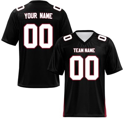 Yunshenla Personnalisé Maillot de Football Américain T Shirt Sport Maillot Rugby Personnalisable avec Nom et Numéro Homme Femme Enfant Tshirts Equipe de France T-Shirts Personnalisé(#05)