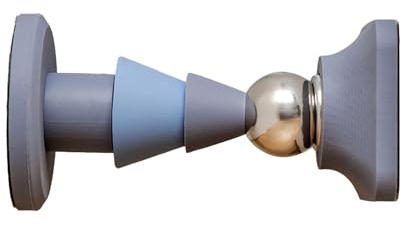 Hinapan 1 tope magnético para puerta de pared, tope magnético para puerta, tope de puerta de silicona anticolisión, succión de suelo, sin perforación, fuerte magnético sin ruido (azul)