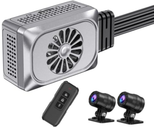 Bamberg Motorradkamera-Kit WiFi Kein Bildschirm Ultra HD 2K + 2K GPS Motorrad-DVR 1440P Doppellinse wasserdichte Moto-Dashcam-Recorder-Kit