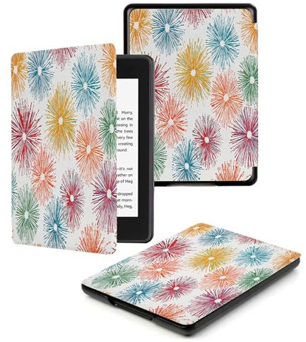 Étui pour Kindle Paperwhite 11e Génération 2021 & Signature Edition Léger,avec Fonction Auto Sleep/Wake,Non Compatible avec d'autres Liseuses Électroniques Couleur Feux d'artifice Créatifs