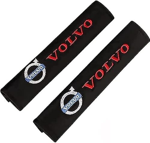 LHyfA 2 pièce Couverture Ceinture Sécurité Voiture pour Volvo,Confortable Antidérapant Amovible Protège Ceinture Sécurité