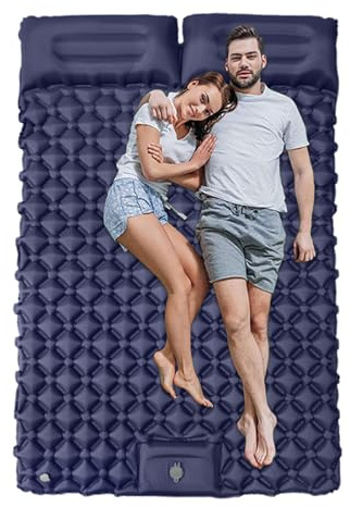 Renopfect Doppio materassino per dormire – materasso ad aria per 2 persone, con, leggero e compatto, accessorio esterno per campeggio, escursioni, trekking, viaggi