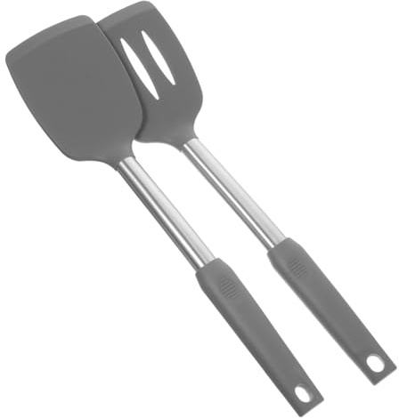 Gatuida Spatule Silicone Résistante Chaleur Pour Cuisson Et Pâtisserie Antiadhésif Avec Tête Flexible Et Manche Pratique Ustensile Cuisine Et Sûr Pour Poêle Et Wok Rangement Mural Possible