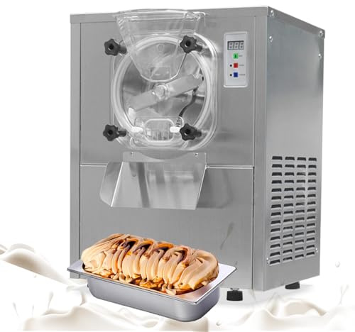 Kolice Commercial Desktop Hard Ice Cream Machine, Hard Serve Ice Cream Maker,Snack Food Machine for Restaurant, Snack Bar, Ice Cream Shop-Cylinder 4.5L, 15L/hour
