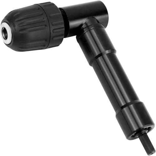 CYTGOUPER Winkelbohrvorsatz mit Schnellspann-Bohrfutter, Winkelbohraufsatz 90 Grad, Hohe Festigkeit Schlagfestigkeit Winkelbohrmaschine-Adapter Bohrfutter für Renovierung & Wartung