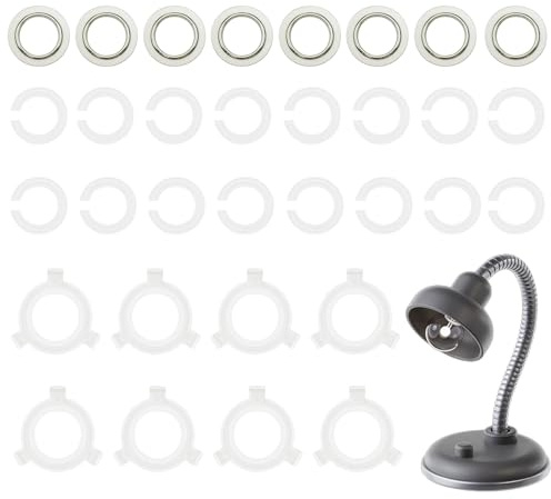32PCS Lampshade Reducer Ring, Lamp Shade Adapter Ring, Lampshade Ring with Wide Compatibility for Installation On Various Lamp Holders Including Pendant Floor and Table Lamps