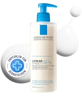 La Roche Posay Rückfettendes Duschgel, Für extrem trockene, zu Neurodermitis neigende Haut, Auch für Babys und Kinder, Mit Niacinamid und Aqua Posae Filiformis, Lipikar Syndet AP, 400 ml