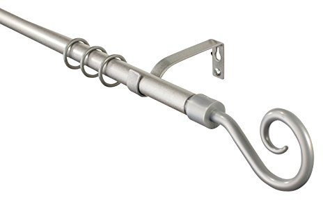 Gardinenstangen silber ausziehbar 160 cm – 300 cm, Durchmesser 16/19 mm