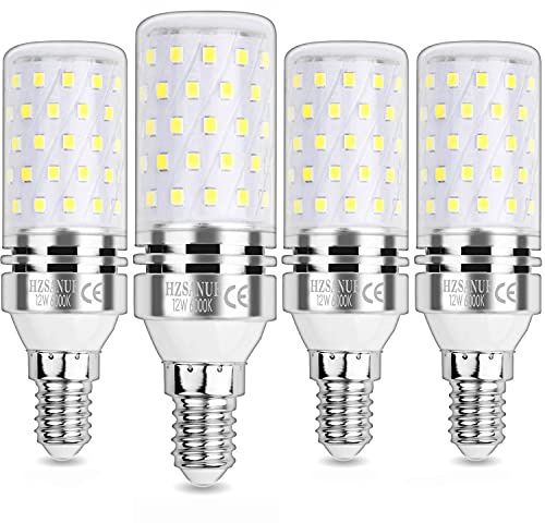 HZSANUE E27 LED Mais Lampen 12W, 6000K Tageslichtweiß, 1350Lm, Edison Schraube Leuchtmittel, 100W Glühlampen Äquivalent, Nicht Dimmbar, 4er-Pack