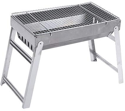 Tubayia Tragbare Holzkohlegrill Standgrill BBQ Grill Campinggrill für Picknick, Garten, Party (36x25x29,5 cm)