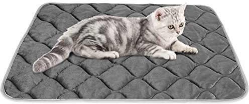 ULIGOTA Selbstheizende Haustierunterlage für Katzen und Hunde, Keine elektrische, selbstwärmende Thermomatte für Haustierbett/-käfig – 70 x 48 cm