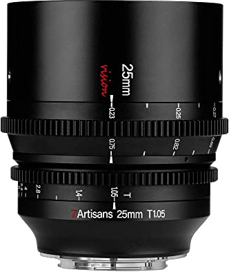 7artisans 25 mm T1.05 stor bländare Cine lins manuell fokus låg distorsion mini biolins M4/3 för Olympus och Panasonic