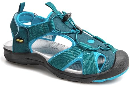 Riemot Sandales pour Femme Randonnée, Marche Sports Outdoor, Trekking, Voyages, Ete Plage, Antidérapante et Confortable, Vert EU 40