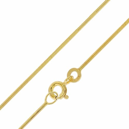 trendor Feine Schlangenkette Gold 333/8K Breite 0,9 mm 51860 | zeitloser Halsschmuck aus Echtgold für Damen, wunderschöne Geschenkidee,