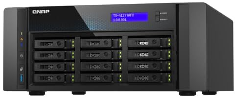 QNAP TS-h1277AFX-R7-32G | 12-Bay SATA All-Flash, AMD Ryzen 7 9000 8C/16T, 32GB RAM, 2X 10GBASE-T, 2X 2.5GbE