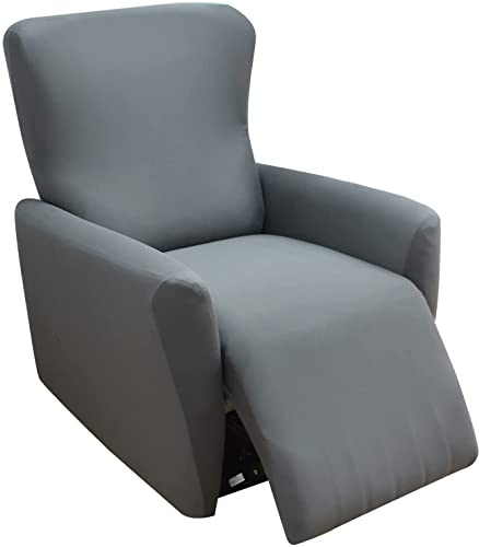 Ruhesessel Bezug, Sesselbezug 4-teiliges Set, Bezug für Fernsehsessel, Elastisch Bezug für Liege Sessel, 1 Sitzer Stretchhusse für Relaxsessel, Relaxsessel bezüge mit Taschen (Color : #14)