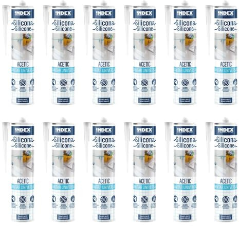 12x Sanitär Silikon Universal | weiß | 280 ml schimmelresistent UV- und witterungsbeständiger Qualitäts-Dichtstoff | Sanitärsilicon Dusche und Bad (12, weiss)