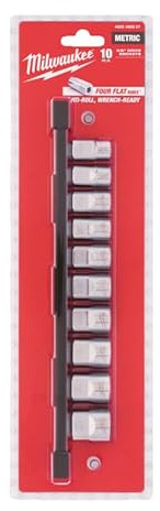 Milwaukee 4932492507 10pc 3/8 Drive Metric Chrome Socket Set