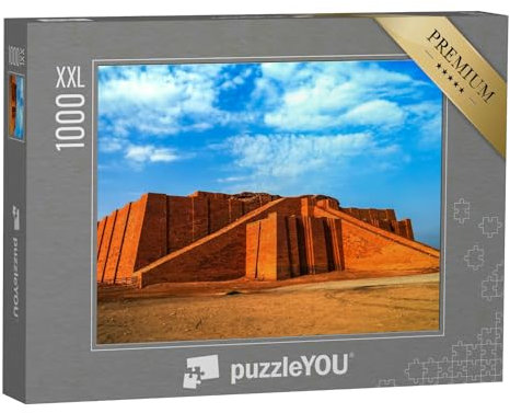 Puzzle 1000 Teile XXL „Restaurierte Ziggurat im antiken Ur, sumerischer Tempel, Irak“ – aus der Puzzle-Kollektion Naher Osten
