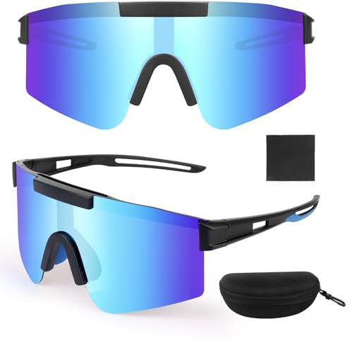 Schnelle Brille, Sport Sonnenbrille, UV400 Polarisiert Fahrradbrille, Fahrradbrille Winddicht, Schnelle Brille Rave Sonnenbrille Fahrradbrille Herren Damen für MTB Rennrad Radfahren Biking Ski Rave