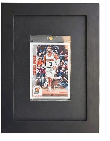 JINMANWU Sportkarten-Displayrahmen für Baseball, Basketball, Football und Hockey, Wandhalterung, Standard Schwarz (1 Karte)