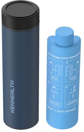KEKHEALTH Tazza Refrigerata per Insulina, Borsa Termica per Insulina 60H 1-3 Penne, Borsa Termica Medicinali, Porta Insulina Termico, Porta Medicine da Viaggio, Kit Diabetici(Blu Navy)