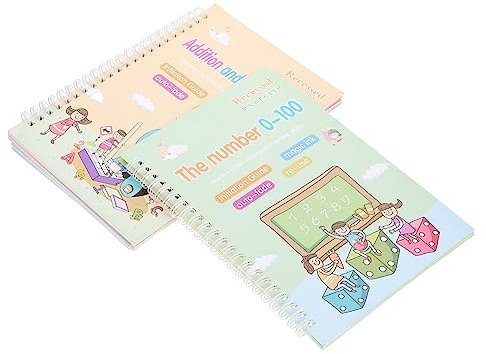 Gogogmee 4stücke Englisch Übungshefte Für Wiederverwendbare Schreibtraining Copybooks Kalligraphie Übungshefte Mit Rillen Für Vorschulkinder Zum Lernen Von Buchstaben Und Zahlen