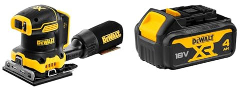 DEWALT DCW200N-XJ 18V XR Brushless 1/4 Sheet Palm Sander (Bare Unit) + DEWALT Battery