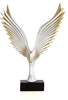QQYDZSW Mini-Statue, Ornamente, Dekoration, Skulptur, Statuen for Außenskulpturen, Kunstharz, Kunsthandwerk, Zuhause, Wohnzimmer, TV-Schrank, Veranda, Dapeng-Flügel, Dekoration, Ornamente