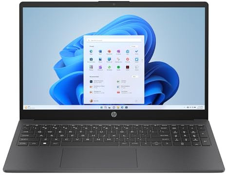 HP Laptop 15-fd0010sl, Intel N100, RAM 8GB DDR4, SSD 128GB UFS, Intel UHD, Display 15.6” HD SVA 250 Nits, Antiriflesso, Ultraslim, 720p TNR Privacy Cam, Windows 11 S, Grigio lavagna