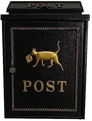 Wall-Mount Mailbox Mailbox Aluminum Post Box Lockable Letter Box Wall Mount Drop Box Suggestion Box Farmhouse Design Mail Boxes Home Decor