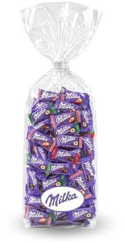 MILKA Naps - Sachet de 300g de Mini-chocolats emballés individuellement | Milka Naps emballés individuellement - pause café, accueil clients, anniversaire, goûter - à offrir ou à partager - à croquer