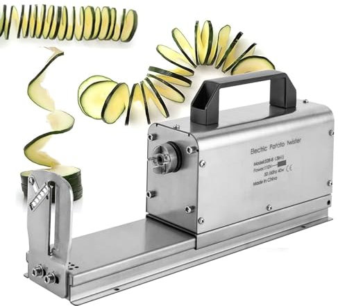 Tagliapatate Elettrico Automatico A Spirale, Affettatrice Commerciale Di Patate Attorcigliate, Macchina Per Tagliare Le Verdure Con Manico, Macchina Per Torre Di Patatine In Acciaio,220V