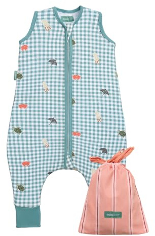 molis&co - Pijama Burbuja con Pies 0.5 TOG - 70 cm (1 año) - Ideal para Verano - 100% Algodón (Oeko-Tex 100) - Summer Sea
