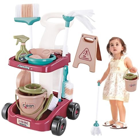 Kinderreinigungssets für kleine Kinder - Kinderreinigungssets, Reinigungswagen sind EIN echter Staubsauger | Fiction Games Set, Ficks für Kinder und Reinigungsset