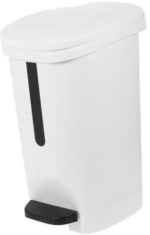 MUCKLILY Poubelle à Pédale 10 L avec Couvercle Poubelle Multifonctionnelle en Plastique Salle de Bain Salon pour Déchets Ménagers
