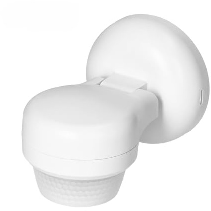 Miratic Bewegungsmelder Aussen IP65 1200W 360 Grad Bewegungsmelder Außen mit 24m Reichweite Wetterfestes Sicherheitslicht für Garten und Hof (Weiß)