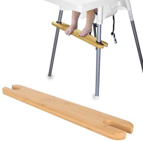 Acouto Fotstöd för Barnstolar, Justerbar Träbarnpedal för Antilopstolar, Ergonomiska Barnstolstillbehör, Fotstöd för Sittande Komfort, Icke -slip, Justerbar Höjd
