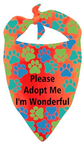 Rescue Dog Bandana Adopt Me I'm Wonderful Hundeschal als Haustier-Geburtstagsgeschenk (I'm Wonderful)