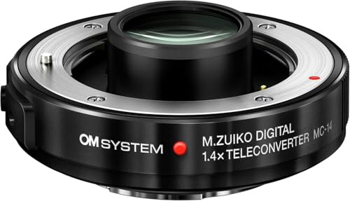 OM SYSTEM M.Zuiko Digital Teleconvertidor 1,4x MC‑14 para ED 40‑150mm PRO,Olympus ED 300 mm y muchos otros objetivos,resistente a la intemperie,ligero,para fotografía de animales,deportes y naturaleza