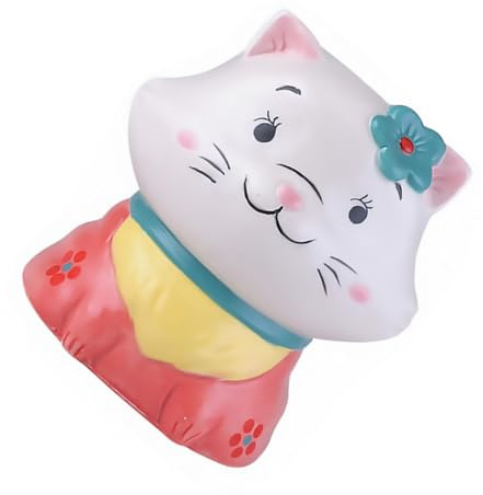 Toyvian Keramik Essstäbchenhalter Katzenmotiv Tischbesteck Organizer Langlebiger Küchenutensilienhalter für Essstäbchen Löffel Gabeln Praktischer Besteckbehälter für Haushalt und Geschenk